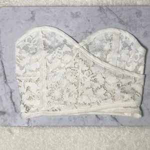 Free People Lace Cropped Corset Top